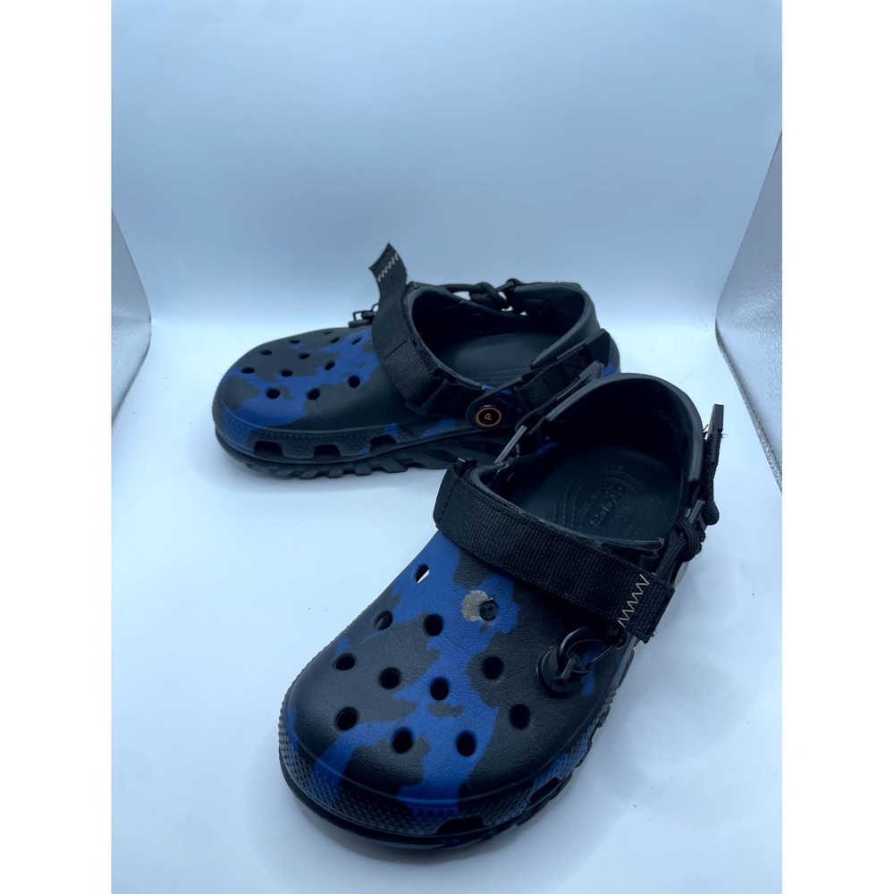 Crocs x Post Malone Duet Max Unisex M4/W6 Clogs Black Blue Camo Casual Shoes